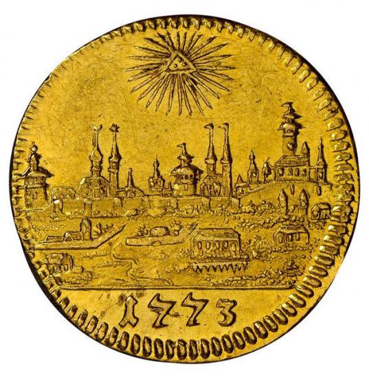 ドイツ ニュルンベルク 1773年 1/2ダカット金貨 ハーフダカット金貨