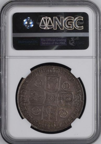 イギリス 1743年 ジョージ2世 クラウン 銀貨 ローズクラウン NGC AU58 -  【鑑定済アンティークコイン専門店】オンラインネットショップ通販店舗『アンティークコインワールド』へようこそ！