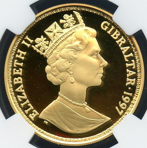 英領ジブラルタル 1997 ウナとライオン 2ポンド プルーフ金貨