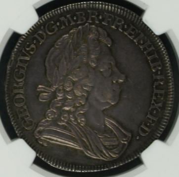 イギリス 1720/18 ジョージ1世 クラウン 銀貨 ローズ プルーム 