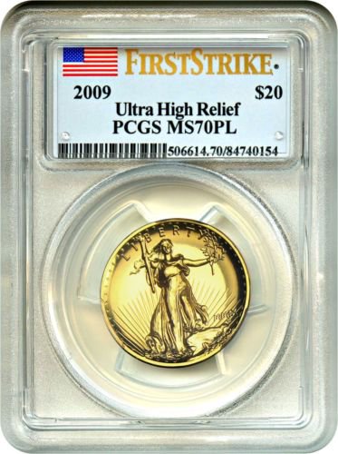 アメリカ 2009 20ドル ウルトラハイリリーフ金貨 PCGS MS70PL First Strike！MS70プルーフライク ファーストストライク  最高グレード! - 【鑑定済アンティークコイン専門店】オンラインネットショップ通販店舗『アンティークコインワールド』へようこそ！