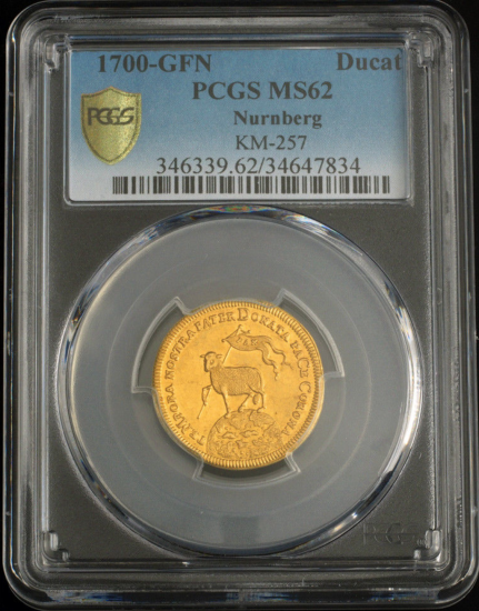 ドイツ ニュルンベルク 1700年 ラムダカット 1ダカット 金貨 ドイツ ニュルンベルク 1700年 ラムダカット 1ダカット 金貨