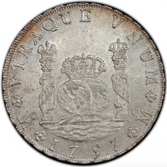 メキシコ 1757MM フェルナンド6世 8レアル銀貨 ピラーダラー PCGS MS62 -  【鑑定済アンティークコイン専門店】オンラインネットショップ通販店舗『アンティークコインワールド』へようこそ！