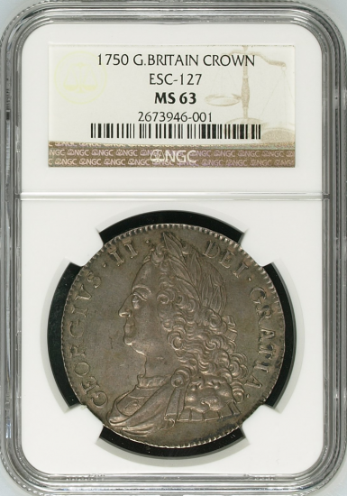 準最高鑑定PR69 ジョージ三世 1977 イギリス 50クラウン 銀貨 コイン