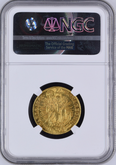 ハンガリー 1765KB マリア・テレジア 2ダカット金貨 NGC MS61 聖母子像 