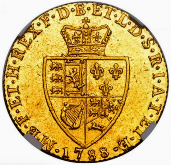 ジョージ3世 イギリス 金貨 1788年 イギリス 1788 ジョージ3世 スペードギニー金貨 NGC MS63