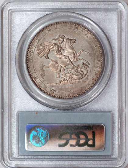 イギリス 1820 LX ジョージ３世 クラウン銀貨 PCGS MS62 - 【鑑定済 