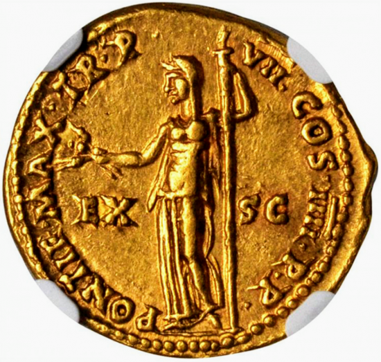 古代ローマ AD54-68 皇帝ネロ アウレウス金貨 NGC AU 4/5,5/5 準 古代ローマ AD54-68 皇帝ネロ アウレウス金貨 NGC AU 4/5,5/5 準