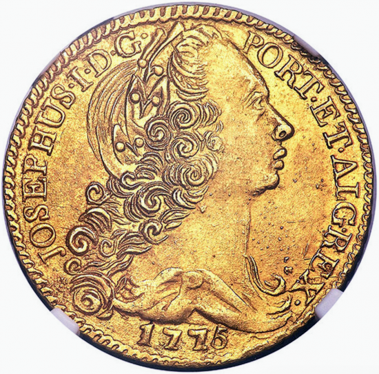 ポルトガル 1775 ジョゼ1世 4エクスード（ペカ）金貨 NGC MS62 