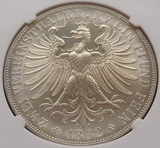 2ターラー銀貨 女神フランコニア 1862