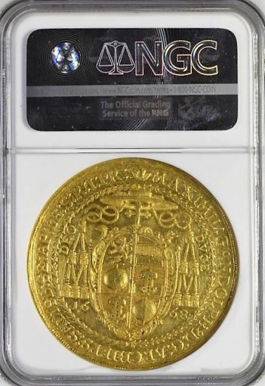 オーストリア ザルツブルク 1668 大司教 10ダカット金貨 NGC AU53 鑑定