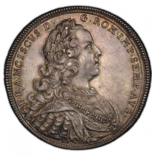 ドイツ ニュルンベルク 1745年 フランツ1世 ターラー 銀貨 PCGS AU58 都市景観 フリーメーソン! - 【鑑定済アンティークコイン 専門店】オンラインネットショップ通販店舗『アンティークコインワールド』へようこそ！