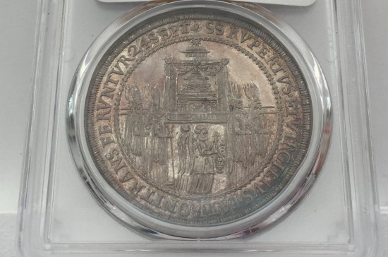 神聖ローマ帝国 オーストリア ザルツブルク 1628年 ターラー銀貨 大聖堂 献堂式 大司教 PCGS MS62 - 【鑑定済アンティークコイン 専門店】オンラインネットショップ通販店舗『アンティークコインワールド』へようこそ！