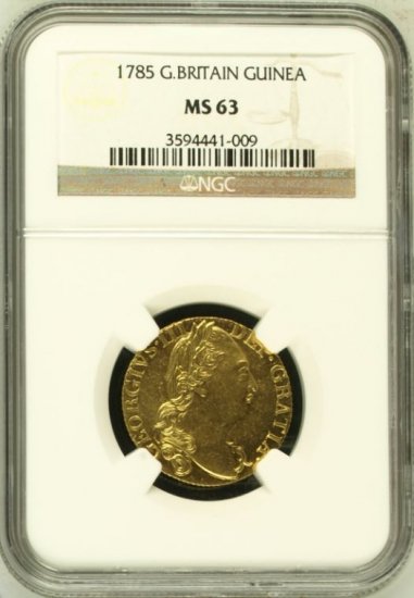 イギリス 1785 ジョージ3世 ギニー金貨 NGC MS63 -  【鑑定済アンティークコイン専門店】オンラインネットショップ通販店舗『アンティークコインワールド』へようこそ！