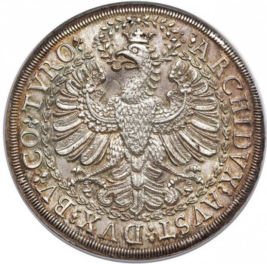 オーストリア 神聖ローマ帝国 1680-1686 レオポルト1世 2ターラー銀貨