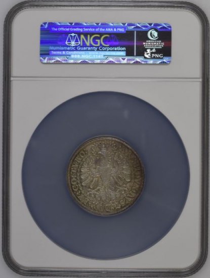 オーストリア 神聖ローマ帝国 1680-1686 レオポルト1世 2ターラー銀貨 NGC MS65 最高鑑定品！ - 【鑑定 済アンティークコイン専門店】オンラインネットショップ通販店舗『アンティークコインワールド』へようこそ！