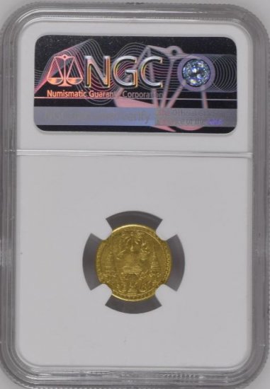 タイ シャム王国 1863 ラーマ4世 4バーツ金貨 NGC MS62 - 【鑑定済