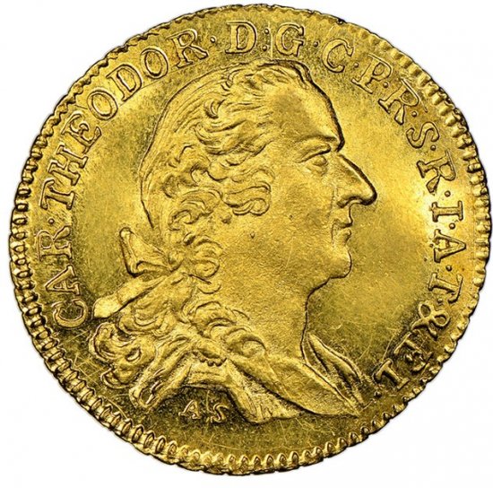 ドイツ プファルツ選帝侯領 1764AS カール・テオドール ダカット金貨