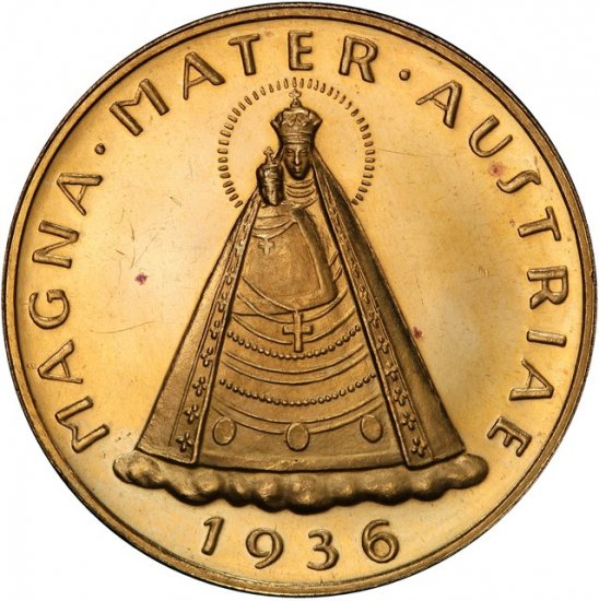 オーストリア100シリング金貨 マリアツェル 1936年 PL62 NGC鑑定済 