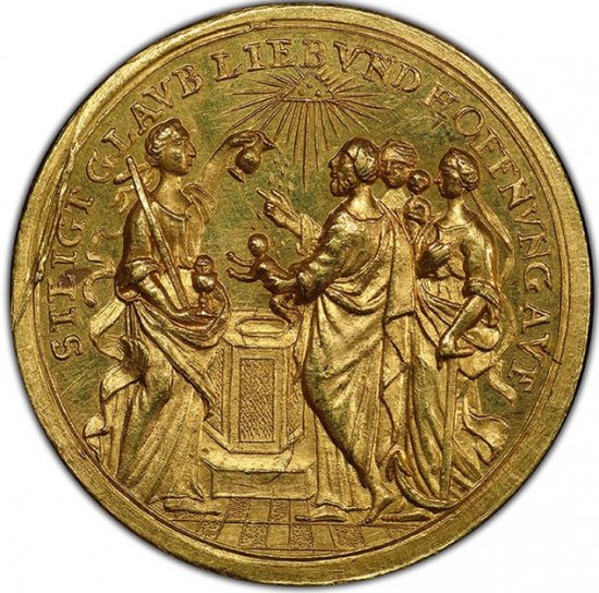 ドイツ ニュルンベルク 1700年 ゴールドメダル 3ダカット PCGS MS63