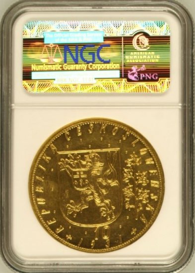 チェコスロバキア 1931 馬上の聖ヴァーツラフ 10ダカット 金貨 NGC MS63 1,239枚! -  【鑑定済アンティークコイン専門店】オンラインネットショップ通販店舗『アンティークコインワールド』へようこそ！