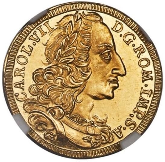 ドイツ レーゲンスブルク 1742-45 カール7世 ダカット 金貨 NGC
