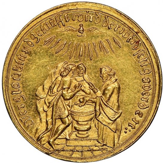 ドイツ ニュルンベルク 1700年代 ゴールドメダル 2ダカット NGC MS63