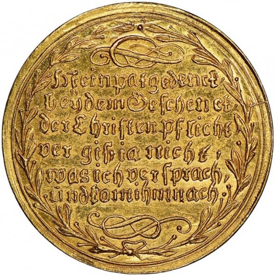 ドイツ ニュルンベルク 1700年代 ゴールドメダル 2ダカット NGC MS63