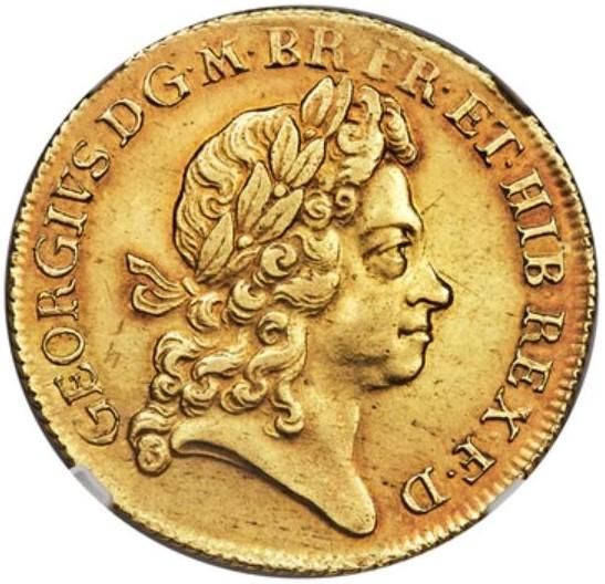 イギリス 1726 ジョージ1世 2ギニー金貨 NGC AU58 - 【鑑定済