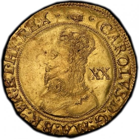 イギリス イングランド 1636-38 チャールズ1世 ユナイト金貨