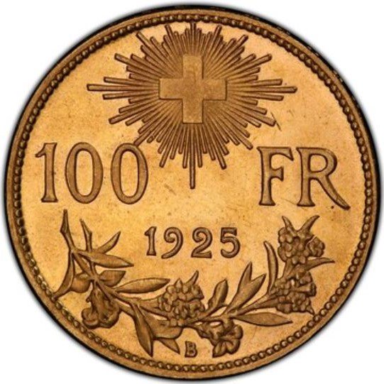 スイス 1925B 100フラン ブレネリ アルプスと少女 金貨 PCGS MS64 -  【鑑定済アンティークコイン専門店】オンラインネットショップ通販店舗『アンティークコインワールド』へようこそ！