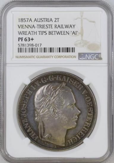 1860A オーストリア フローリン MS63 NGC MS61』ヴィクトリア女王ゴッドレスフローリン銀貨（1849年
