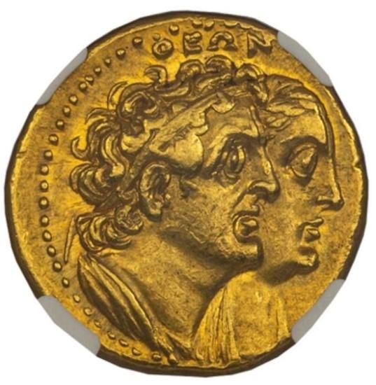 【鑑定済み 極美品】 ファナム金貨 AU58 NGC アンティークコイン 金貨 プトレマイオス朝エジプト BC285/4-246 プトレマイオス2世