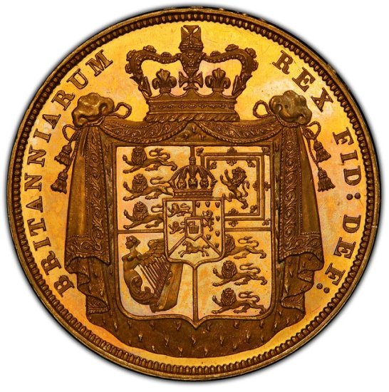 イギリス 1826 ジョージ4世 ソブリン金貨 PCGS PR64CAM プルーフ64