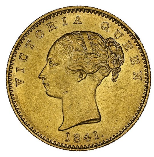 インド 英領インド 東インド会社 1841年 ビクトリア モハール金貨 NGC ...