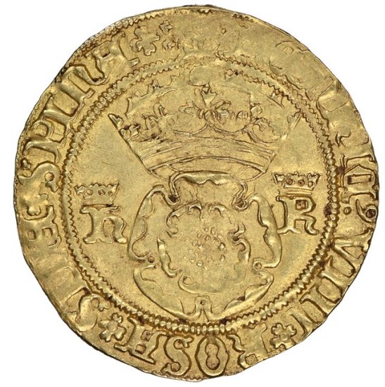 イギリス イングランド 1544-47 ヘンリー8世 クラウン金貨 NGC MS64