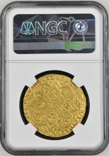 ベルギー 1355-83 2ムートンドール 金貨 黄金の羊 NGC MS63+! - 【鑑定