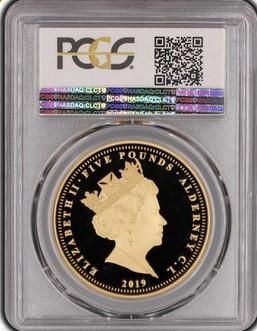 本格派ま！ 2019 オルダニー 5ポンド エリザベス2世 ウナとライオン 金貨 コレクション