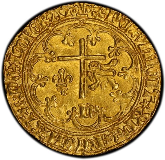 フランス 1422-1453 ヘンリー6世 サリュードール金貨 百年戦争 PCGS