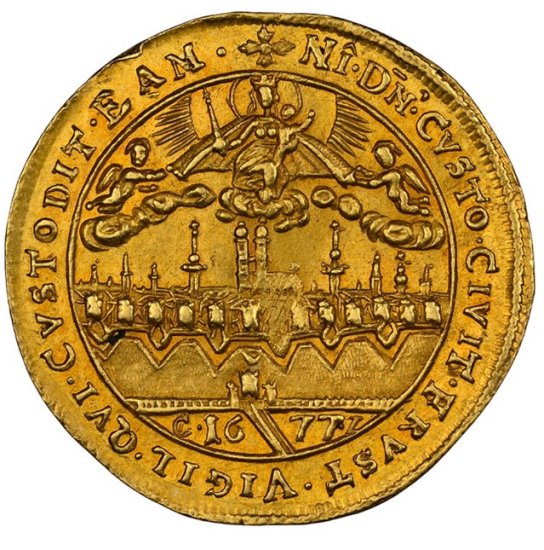 ドイツ バイエルン 1677年 フェルディナンド・マリア ダカット金貨 NGC