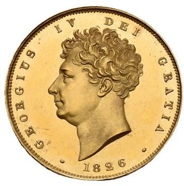 イギリス 1826 ジョージ4世 2ポンド金貨 NGC PF62CAM プルーフ62