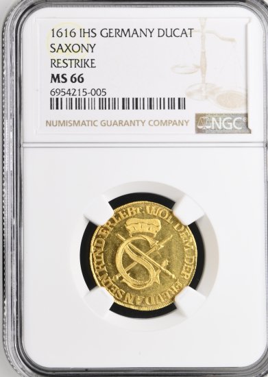 ドイツ ザクセン 1616年 ダカット 金貨 NGC MS66! フリーメーソン プロビデンスの目 リストライク 最高鑑定品! -  【鑑定済アンティークコイン専門店】オンラインネットショップ通販店舗『アンティークコインワールド』へようこそ！