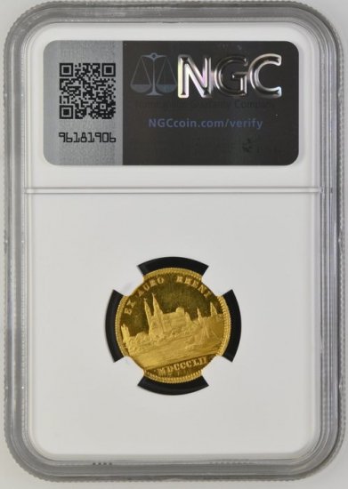 ドイツ バイエルン 1852 マクシミリアン2世 ダカット金貨 NGC MS64☆DPL 星付き! ディーププルーフライク! 都市景観! 最高鑑定品!  - 【鑑定済アンティークコイン専門店】オンラインネットショップ通販店舗『アンティークコインワールド』へようこそ！