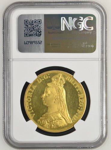 イギリス 1887 ビクトリア ジュビリーヘッド 5ポンド金貨 NGC PF62 ULTRA CAMEO プルーフ62 ウルトラカメオ! - 【鑑定済 アンティークコイン専門店】オンラインネットショップ通販店舗『アンティークコインワールド』へようこそ！