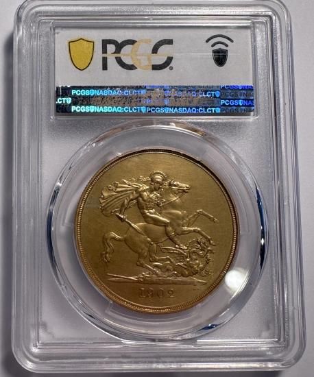 イギリス 1902 エドワード7世 5ポンド 金貨 プルーフ 金貨 PCGS PR64