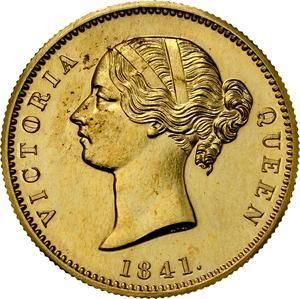 インド 英領インド 東インド会社 1841(C) ビクトリア モハール金貨
