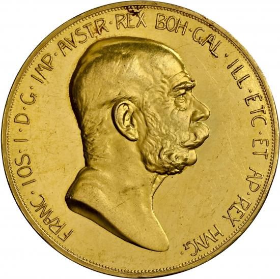 オーストリア 1908 100コロナ 『雲上の女神』 フランツ・ヨーゼフ1世